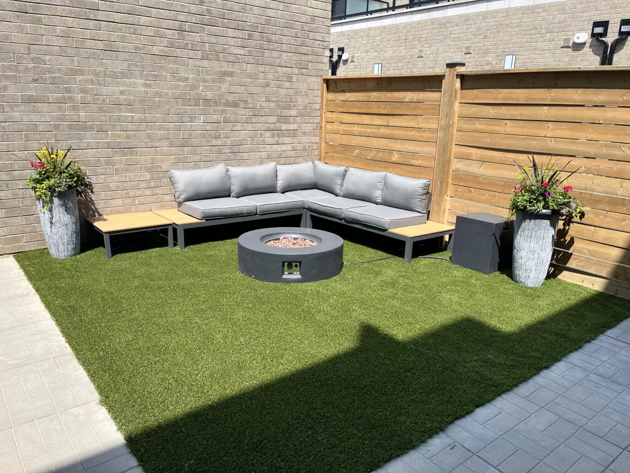Residential turf installation project in Brampton