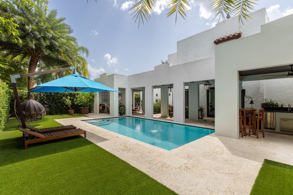 artificial grass in a Brampton backyard